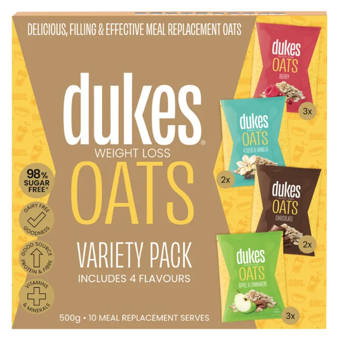 Dukes Weight Loss Oats Variety Pack 10 x 50g Sachets