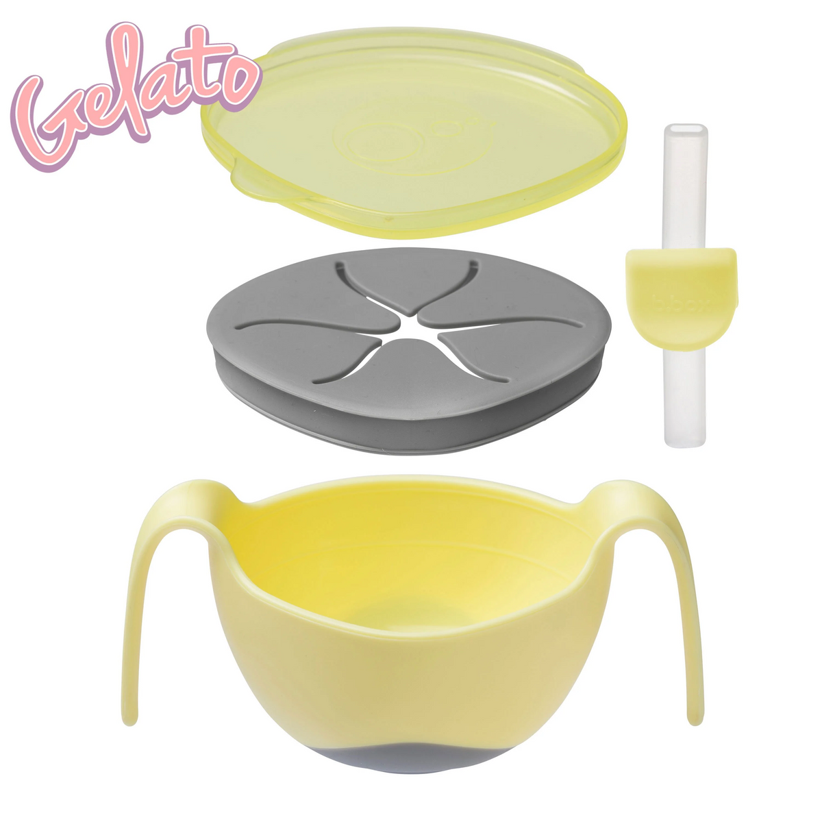 B.Box Bowl And Straw - Gelato Range Banana Split