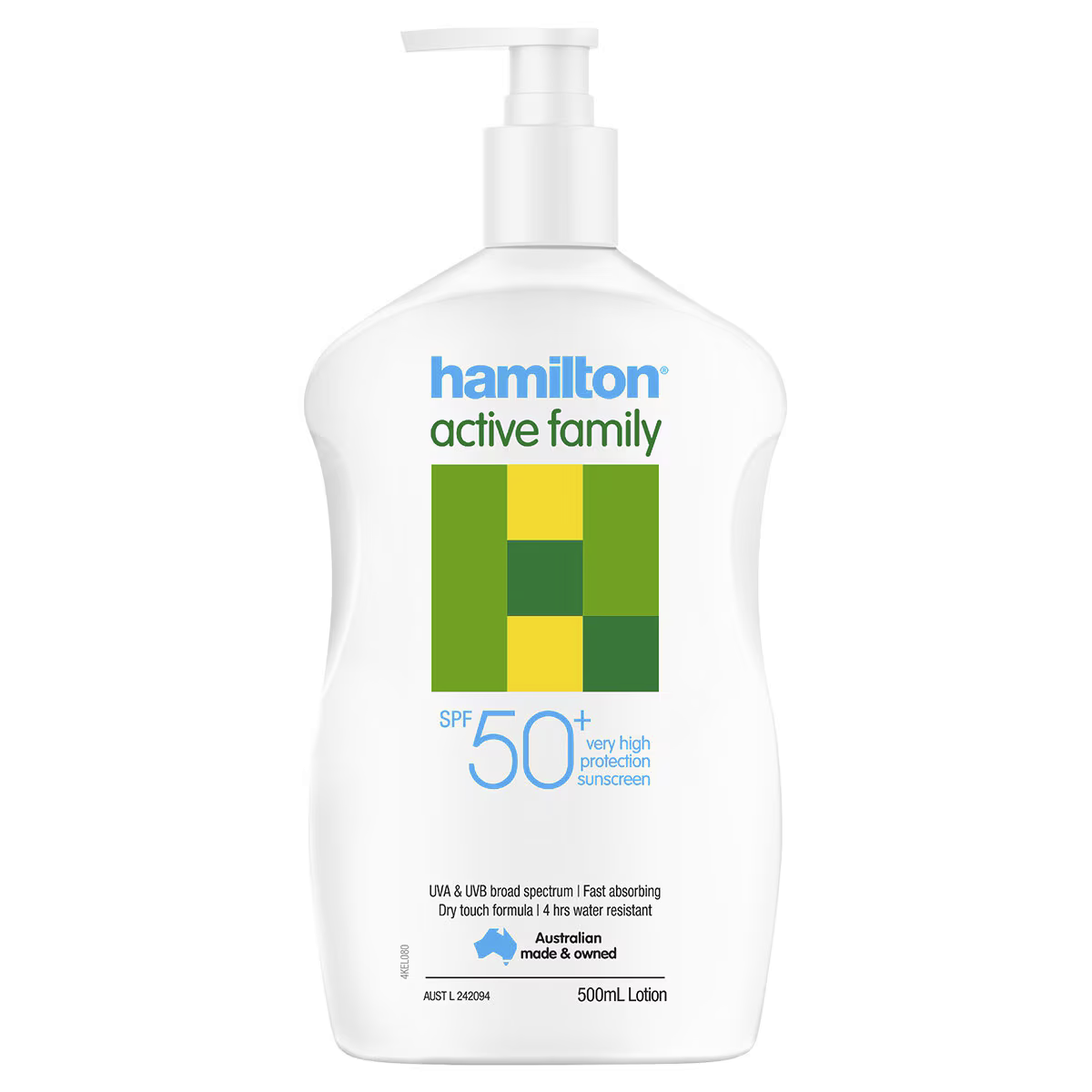 Hamilton Sunscreen Active Family SPF50+ Lotion 500mL