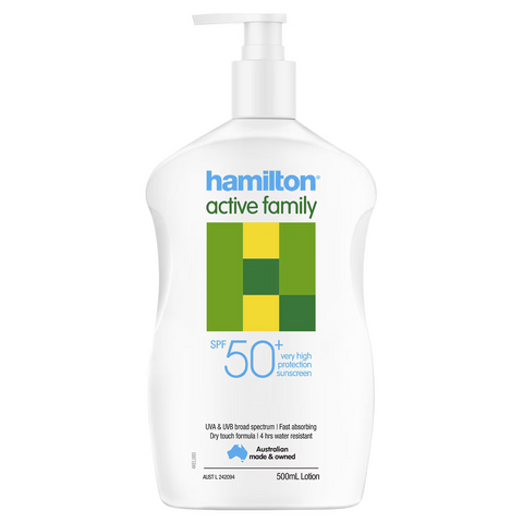 Hamilton Sunscreen Active Family SPF50+ Lotion 500mL
