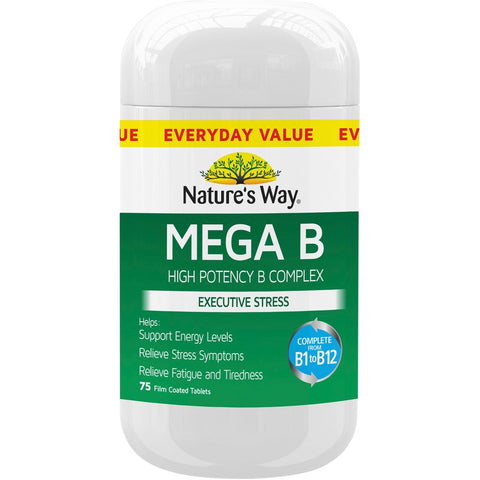 Nature's Way Mega B Executive Stress 75 Tablets