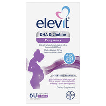 Load image into Gallery viewer, Elevit DHA + Choline for Pregnancy 60 Capsules (expiry 5/24)