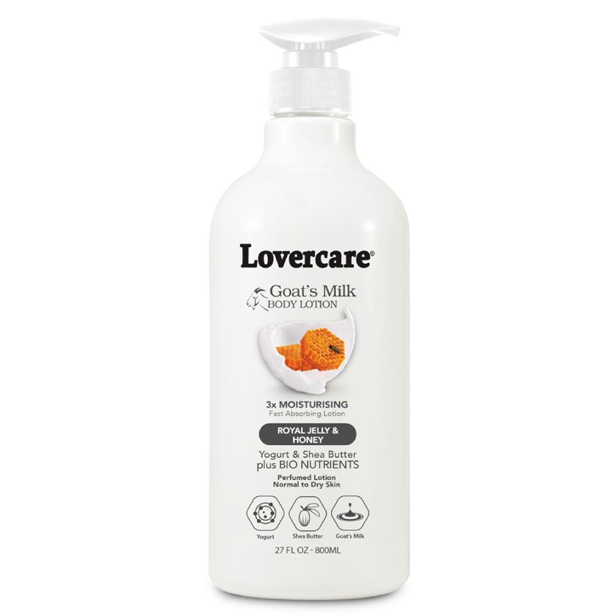 LoverCare Goats Milk Body Lotion Royal Jelly & Honey 800mL