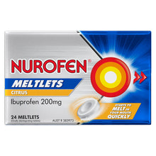 Load image into Gallery viewer, Nurofen Meltlets Pain Relief Citrus 24 Tablets