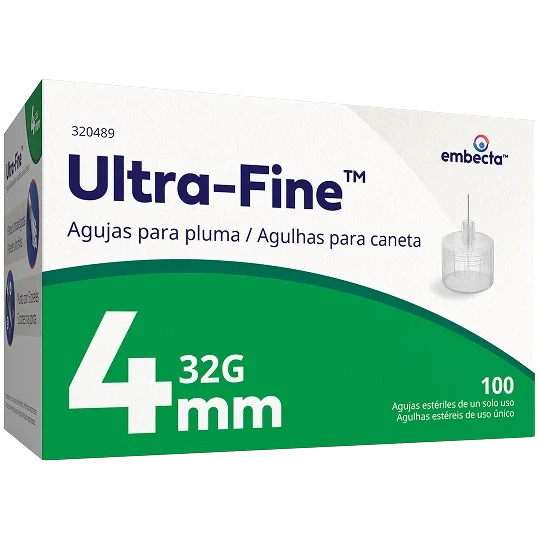 Embecta Ultra-Fine Pen Needle 32g 4mm 100 Pack
