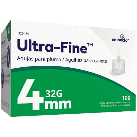 Embecta Ultra-Fine Pen Needle 32g 4mm 100 Pack