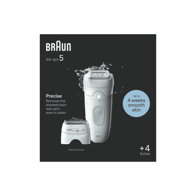 Braun Silk-Epil 5 Epilator Wet And Dry Grey + 4 Extras