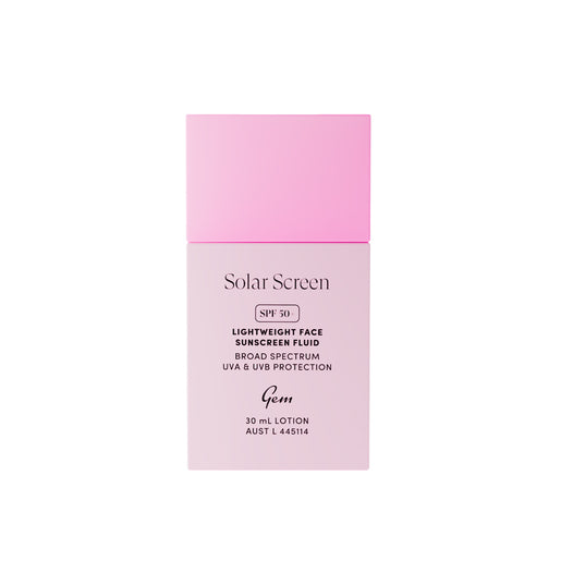 Gem Solar Screen SPF 50+ Lightweight Face Sunscreen Fluid 30mL