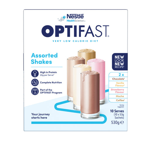 OPTIFAST VLCD Shakes Asstorted Pack - 10 Pack 53g Sachets