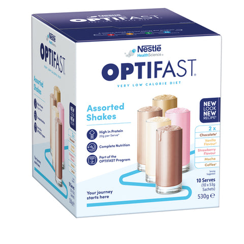 OPTIFAST VLCD Shakes Asstorted Pack - 10 Pack 53g Sachets