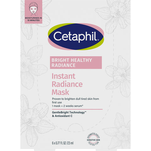 Cetaphil Bright Healthy Radiance Instant Radiance Sheet Mask 6 x 23mL