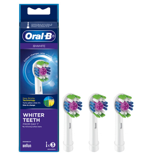 Oral B 3DWhite Replacement Brush Heads 3 Pack