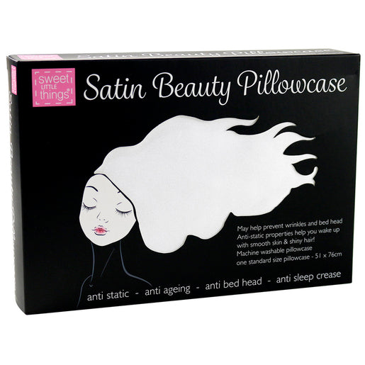 Sweet Little Things Satin Beauty Pillowcase White 1 Each