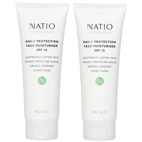Natio Daily Protection Face Moisturiser SPF15 2 x 100g - Special Bundle