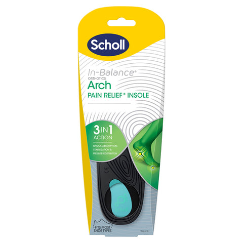 Scholl In Balance Pain Relief Arch Orthotic Insole 1 Pair
