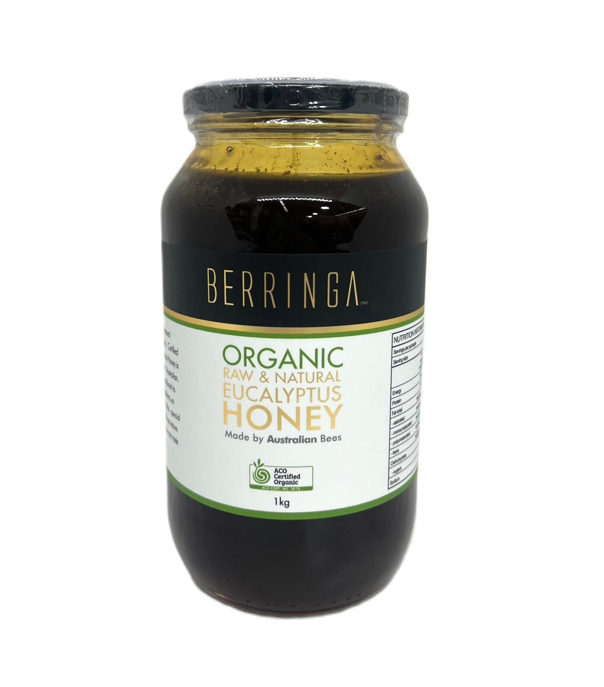 Berringa Australian Pure Organic Raw & Natural Eucalyptus Honey 1kg