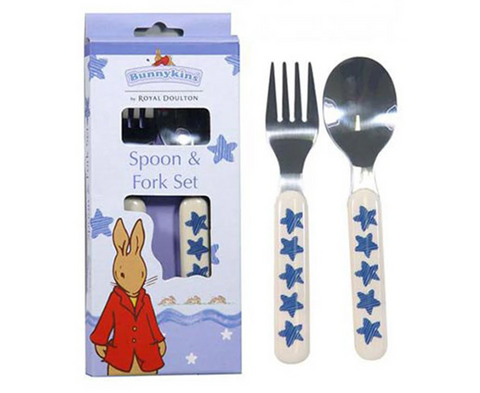 Bunnykins Shining Stars Spoon & Fork Cutlery Set