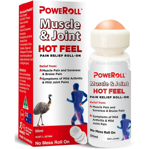 Poweroll Muscle and Joint Hot Feel Oil Pain Relief Roll-On 50mL