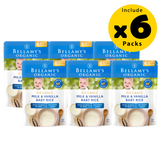 Bellamy's Organic Milk & Vanilla Baby Rice Cereal 6+ Months 6 x 125g - Special Bundle (expiry 12/24)