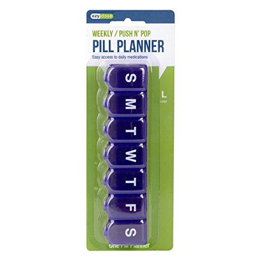 Ezy Dose Weekly Push N Pop Pill Planner (Large)