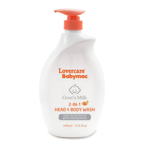 LoverCare Babymac Goats Milk 2In1 Baby Bath Vitamin E 1 Litre