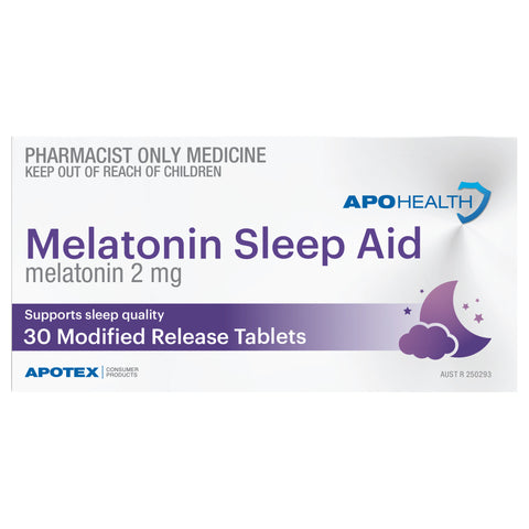 Apotex Melatonin Sleep Aid 2Mg 30 Tablets (S3) (Limit of ONE per Order)