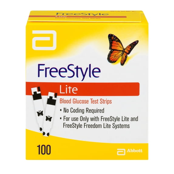 Abbott Freestyle LITE Blood Glucose Test Strips (100 Tests) (Expiry 01/2027)