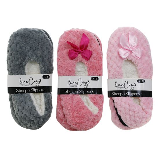 Sherpa Slippers -  Floral Size 35-40 (3 Assorted)