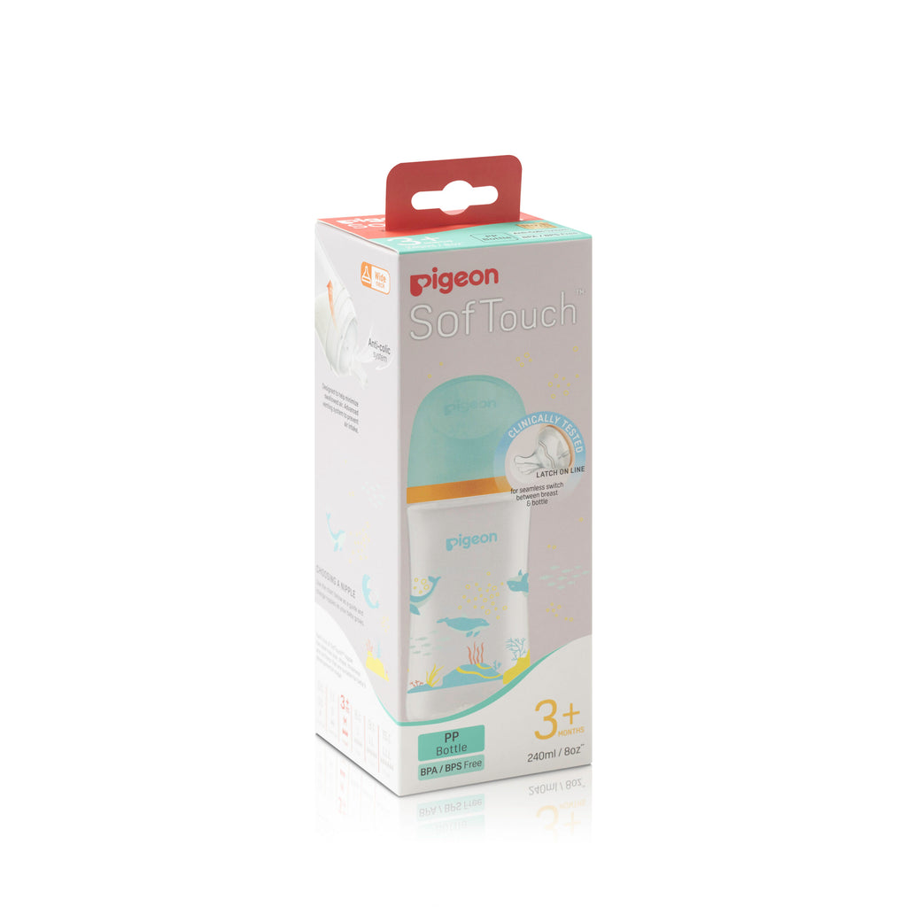 Pigeon SofTouch III Bottle PP 240mL - Dolphin