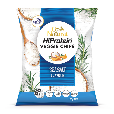 Go Natural HiProtein Veggie Chips - Sea Salt Flavour 100g
