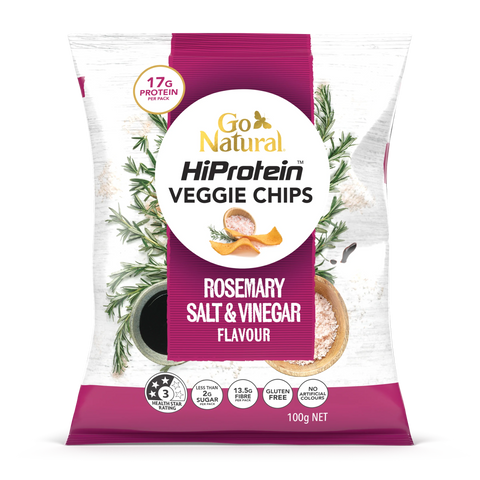 Go Natural HiProtein Veggie Chips - Rosemary Salt & Vinegar 100g