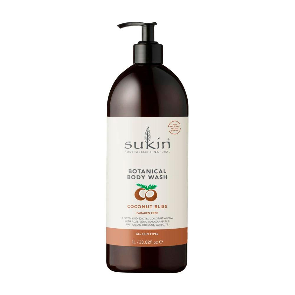 SUKIN Botanical Body Wash Coconut Bliss 1 Litre