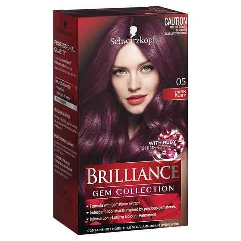Schwarzkopf Brilliance Permanent Hair Colour Gem Collection 05 Dark Ruby