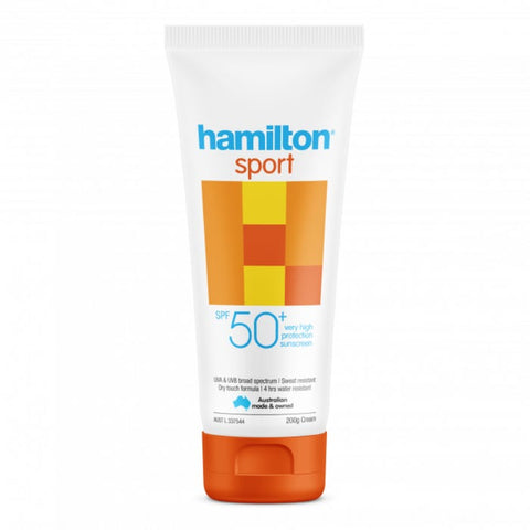 Hamilton Sport SPF 50+ Cream 200g (expiry 9/24)