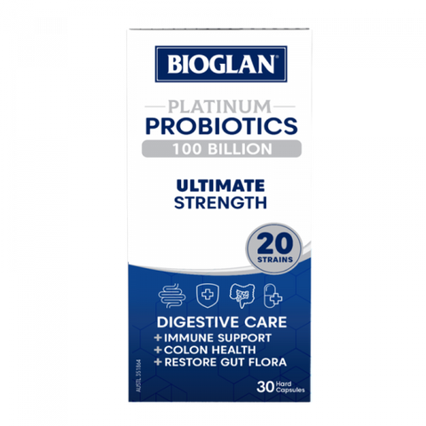 Bioglan Platinum Probiotic Ultimate Strength 100 Billion 30 Capsules (Expiry 10/2024)