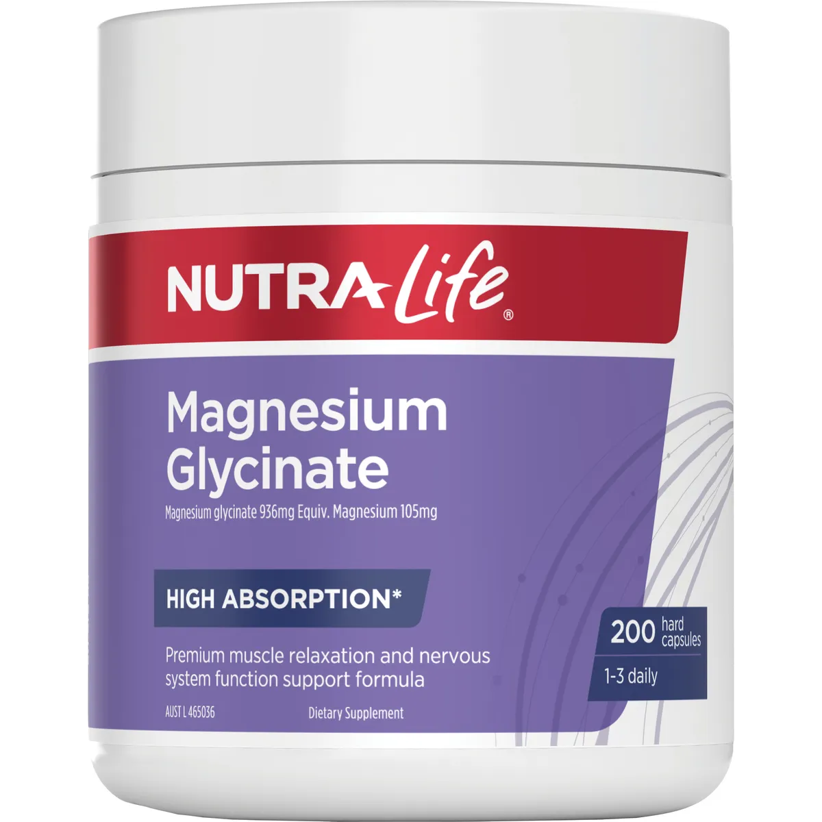 Nutra-Life Magnesium Glycinate 200 Capsules