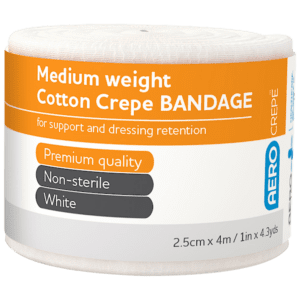 AEROCREPE Medium Cotton Crepe Bandage 2.5cm x 4M