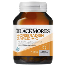 Load image into Gallery viewer, Blackmores Horseradish Garlic + C 90 Tablets (Expiry 07/2024)