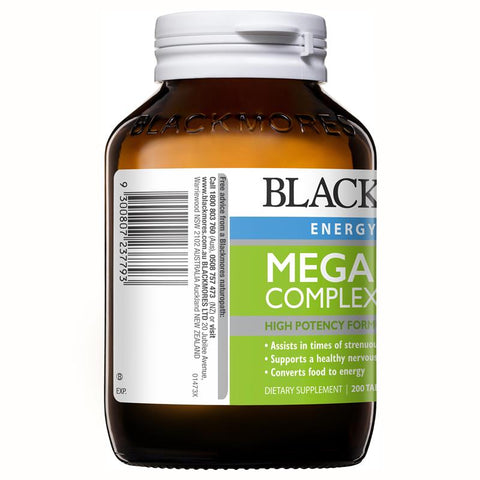 Blackmores Mega B Complex 200 Tablets (Expiry 07/2024)