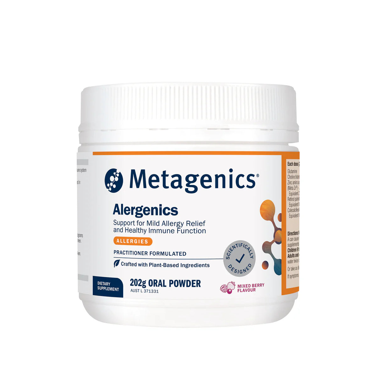 Metagenics Alergenics Mixed Berry Powder 202g