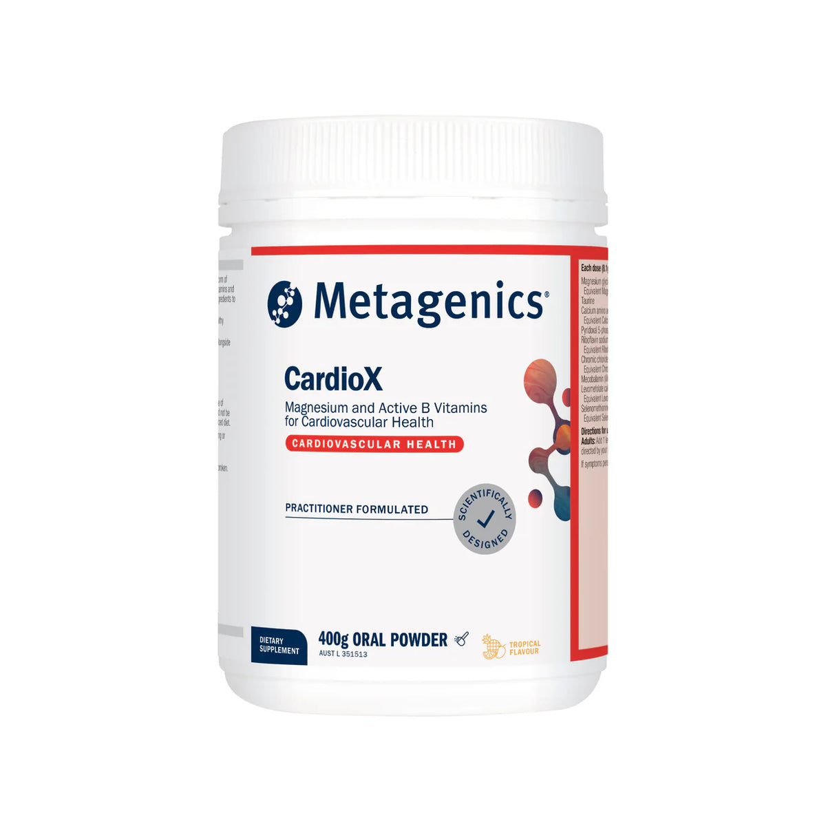 Metagenics CardioX Tropical Magnesium Powder 400g