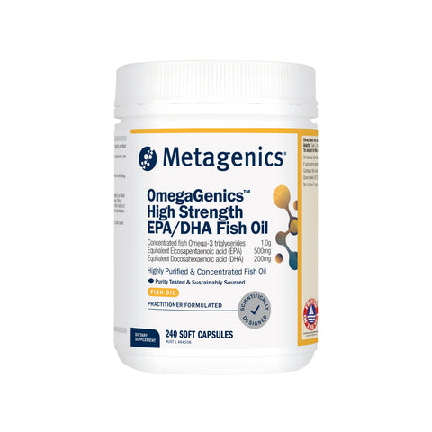 Metagenics OmegaGenics High Strength EPA DHA Fish Oil 240 Capsules