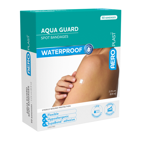 AEROPLAST AquaGuard Spot Dressings Waterproof 2.25 x 2.25cm 50 Packs
