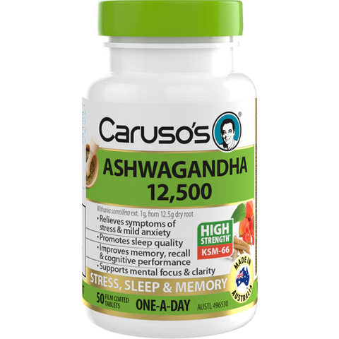 Caruso's Ashwagandha 12,500mg 50 Tablets