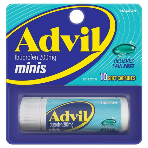 Advil Liquid Mini Caps 200mg 10 Capsules