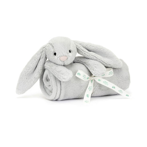 Jellycat Bashful Bunny Blankie - Silver