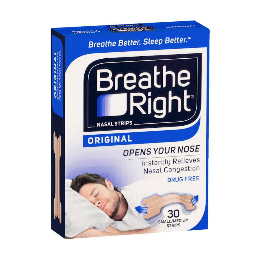 Breathe Right Nasal Strips Original Tan Small/Medium 30 Strips