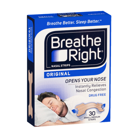 Breathe Right Nasal Strips Original Tan Small/Medium 30 Strips