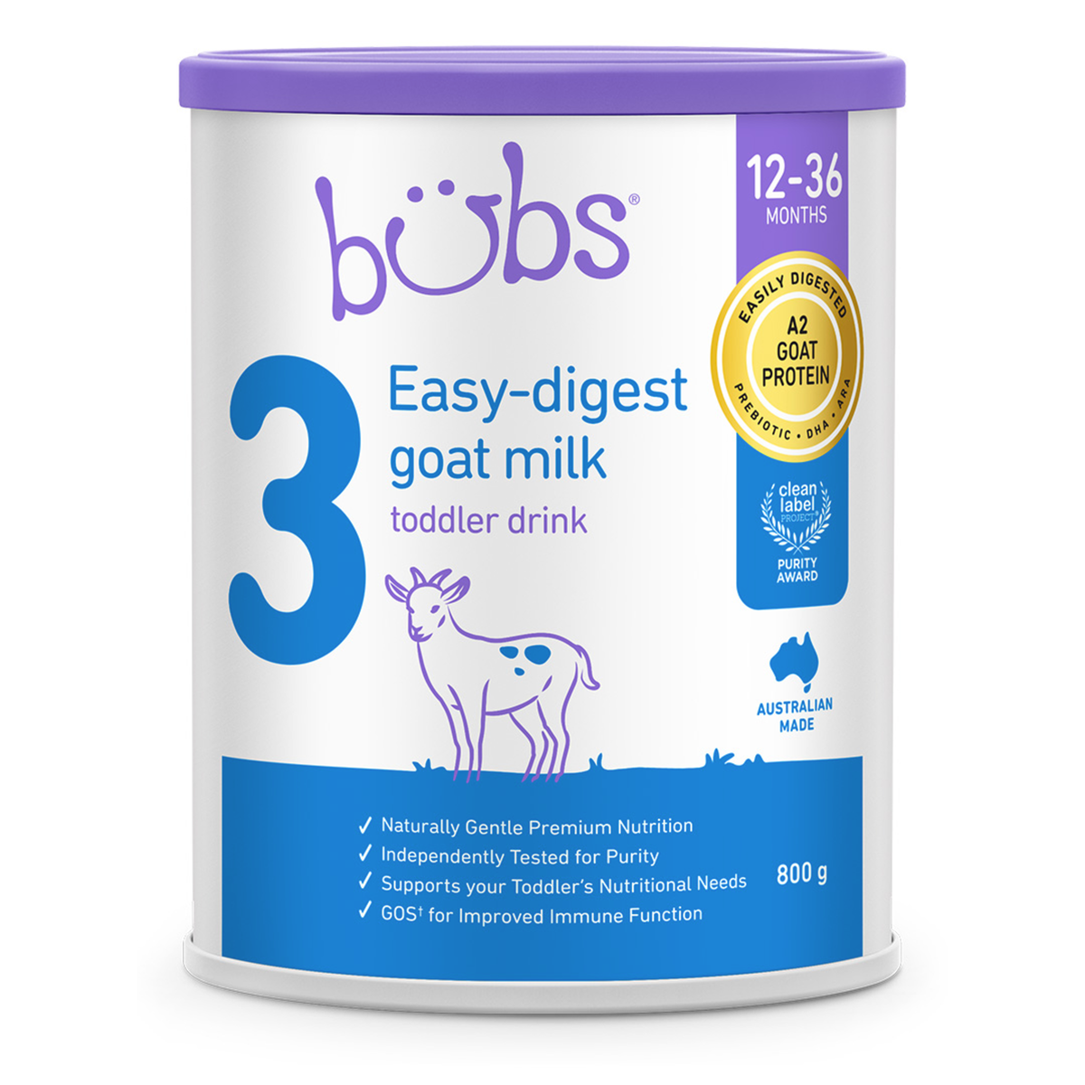 Bubs Goat 3 Toddler Formula 800g