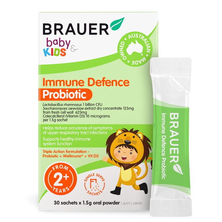 Brauer Baby & Kids Immune Defence Probiotic 30 Sachets (expiry 9/24)